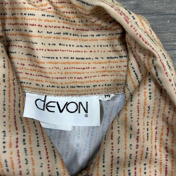 Vintage Devon Women Pullover Blouse Shirt Size Medium 70s 80s Ruffle USA Made - Picture 7 of 7